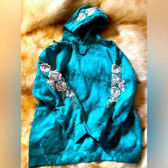- CIVIL REGIME AQUA WASH TIE DYE Cotton HOODIE XL Extra LARGE MENS UNISEX - Picture 1 of 8
